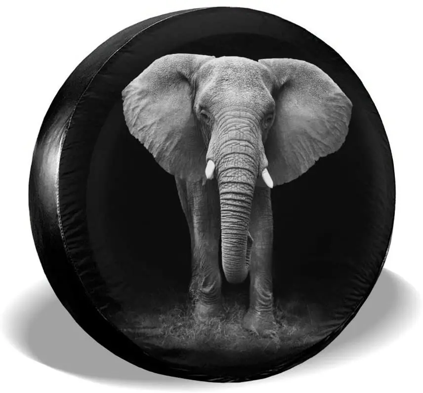 

3D Elephant Spare Tire Cover Waterproof Dust-Proof UV Sun Wheel Tire Cover Fit for Jeep,Trailer, RV, SUV and Many Vehicle 17 Inc