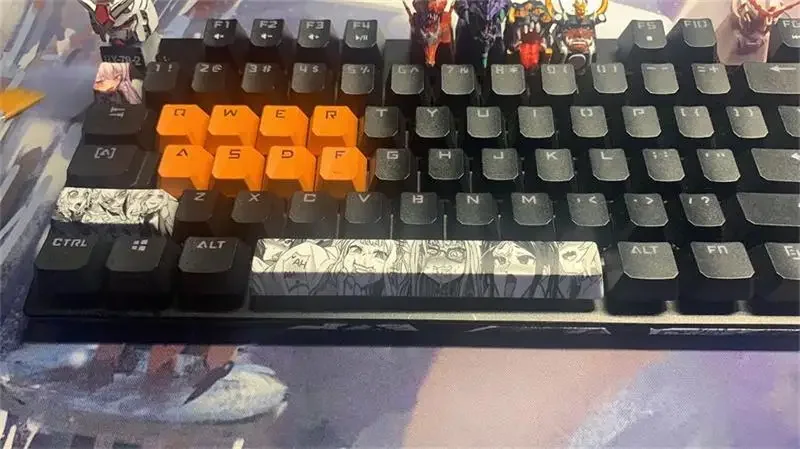 Japanese Anime Animation Cartoon PBT Keycaps 6.25U Spacebar ESC Enter 4 Keys OEM Profile Sublimation For Mechanical Keyboard PC