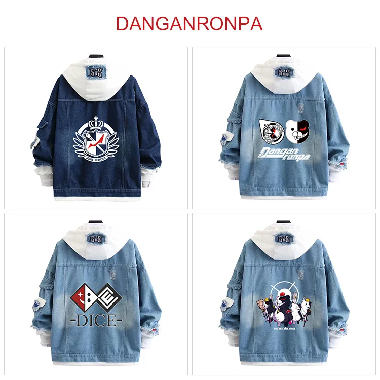 

Danganronpa: Hoodies Men Women Print Autumn Harajuku Hip Hop Sweatshirt Man Fashion Denim Fleece Sweater