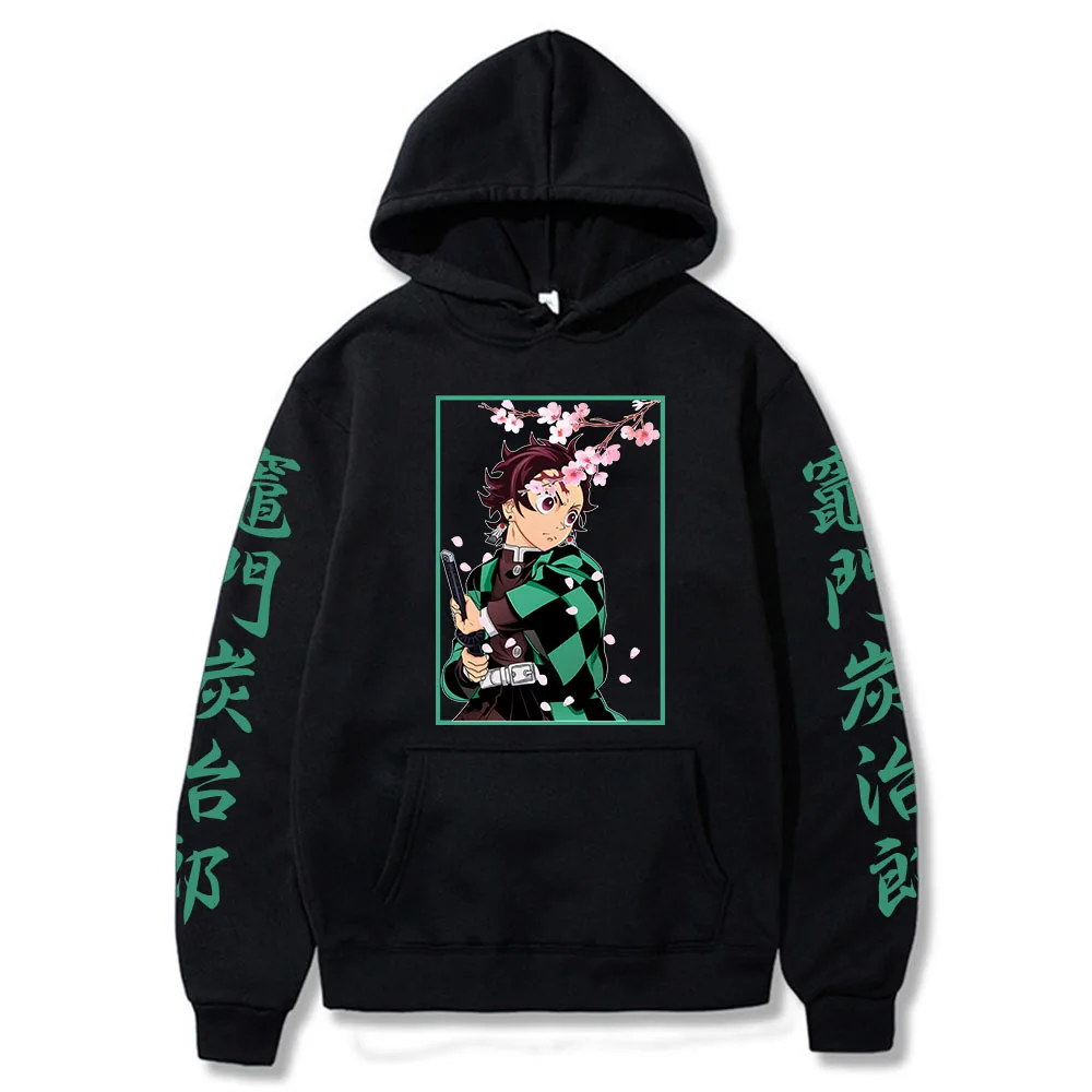 

Anime Demon Slayer Kimetsu No Yaiba Hoodie Tanjiro Kamado Sweatshirts Cozy Tops Harajuku Oversized Sudadera Felpa Moletom