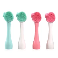 1pc silicone face cleansing brush effective nose exfoliator blackhead acne removal soft deep cleaning brush face care tool