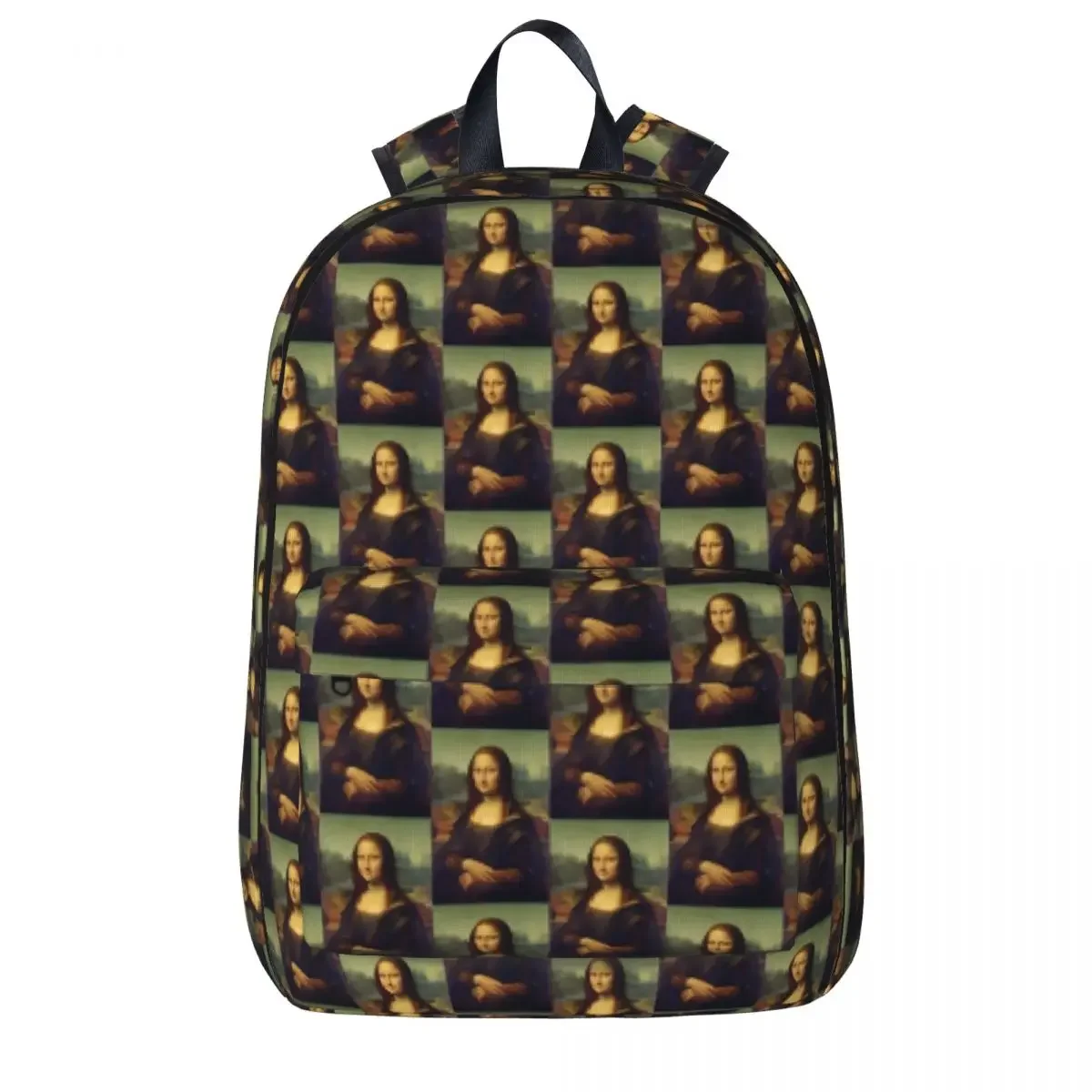 

Mona Lisa Backpack Famous Painting Outdoor Backpacks Teen Designer Soft High School Bags Kawaii Rucksack