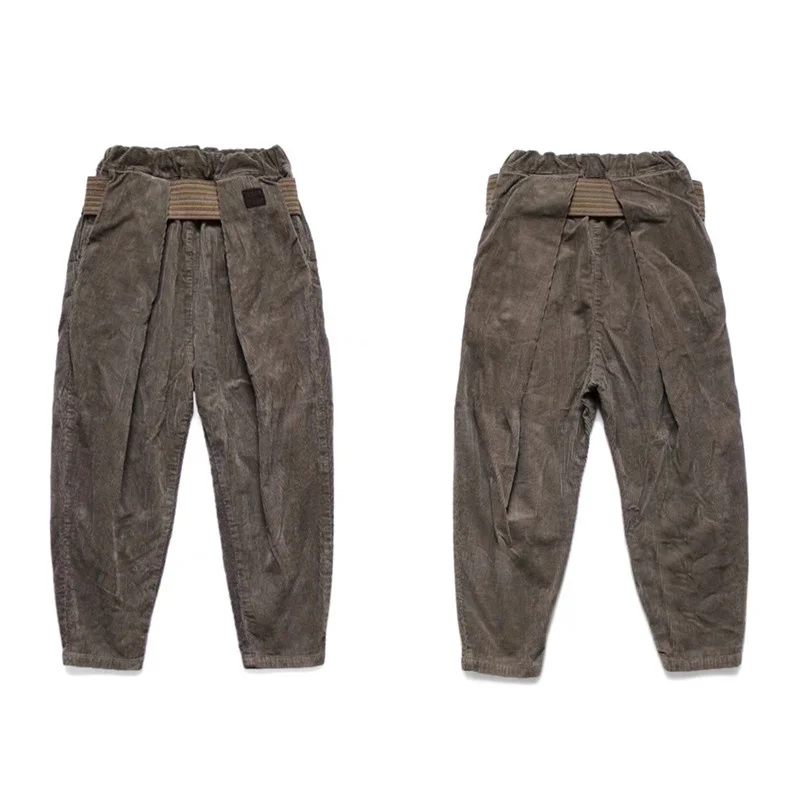 

Corduroy KAPITAL Elastic Thickened Waistband Tapered Trousers Relaxed For Men And Women Overalls Pants