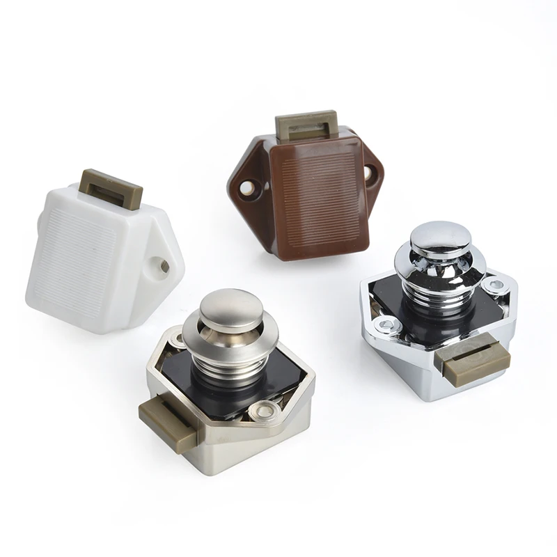 10/4pcs Diameter 20mm Camper Car Push Lock Camping RV Caravan Boat Cabinet Drawer Latch Button Locks For Furniture Hardware | Автомобили и