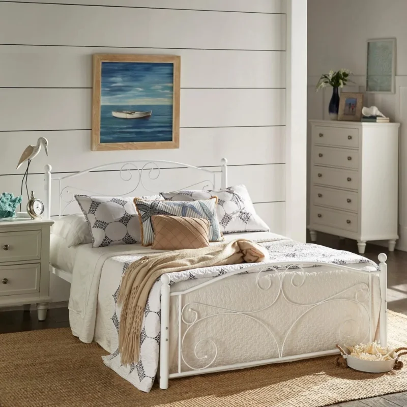 

Abigail Metal Platform Full Bed, White