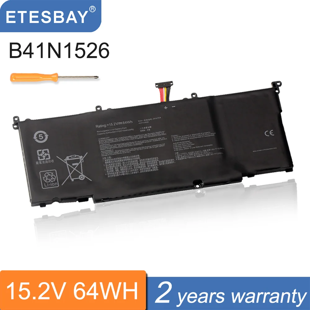 ETESBAY B41N1526 64WH Аккумулятор для ноутбука Asus ROG Strix GL502 GL502V GL502VT GL502VT-1A GL502VM S5 S5VT6700 GL502VT-BSI7N27