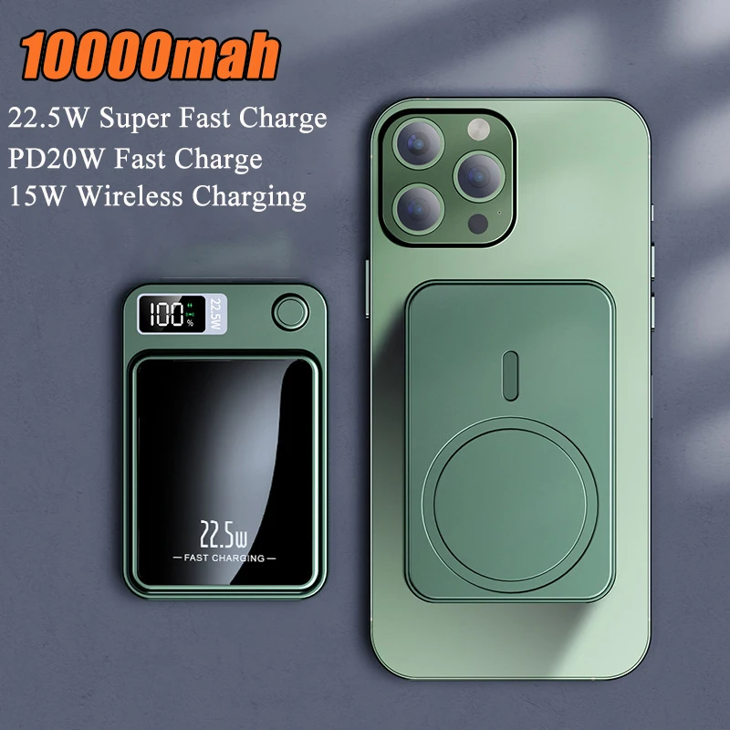 

Fast Wireless Charger Magnetic Power Bank 10000mAh For iPhone 12 13 14 Pro Max Powerbank Charging Charger External Battery Pack
