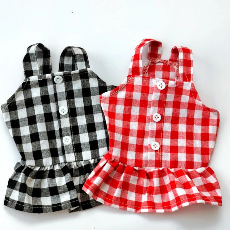 

Spring and Summer Suspender Skirt Puppy Dog Dress Cotton Plaid Dog Dresses for Small Dogs Chihuahua Yorkshire Pet Skirt Clothes