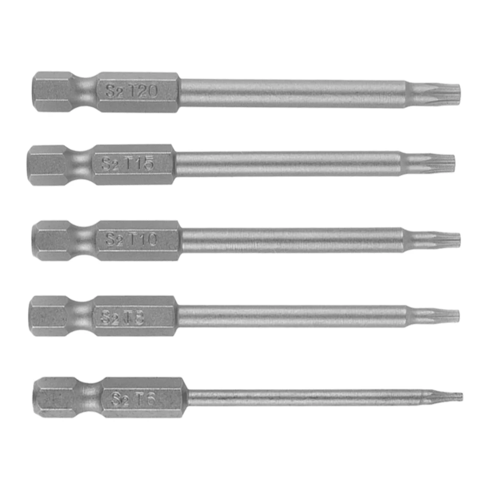 

5pcs Magnetic Torx Screwdriver Bits Set T6-T20 75mm Screwdrivers Bits 1/4inch Hex Shank Screw Driver Bit Hand Tools