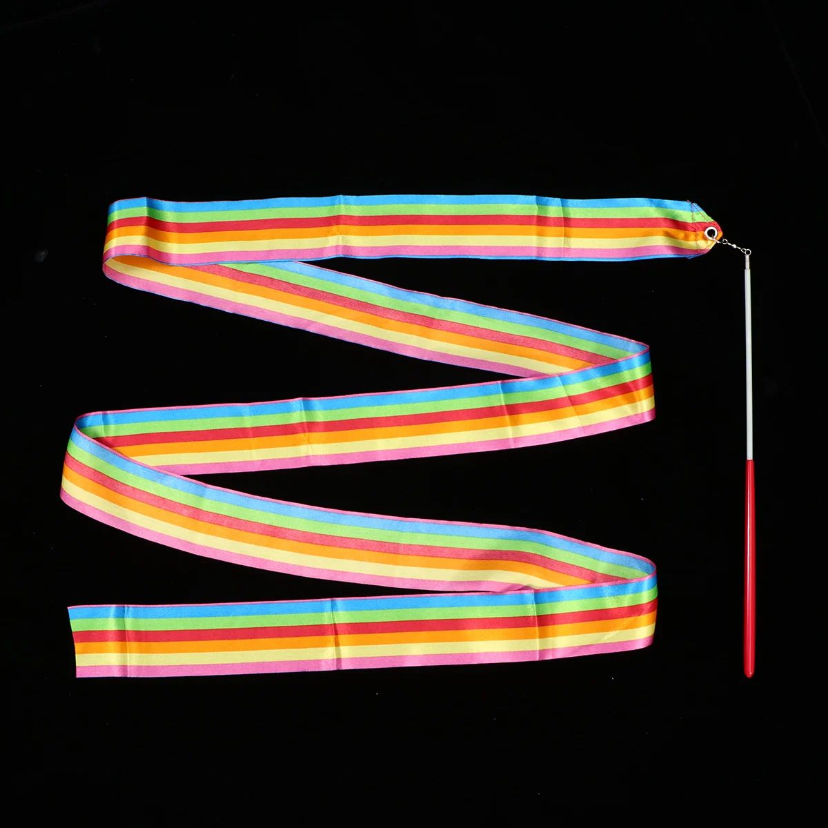 

12pcs 2 Meters Rhythmic Art Gymnastics Ribbon with Stick Children Dancing Streamers Riband Rod for Gymnastics