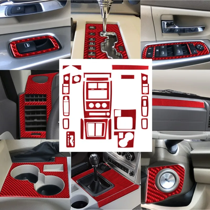 Для Jeep Liberty 2008 2009 2010 2011 2012 аксессуары для салона автомобиля отделка из углеродного