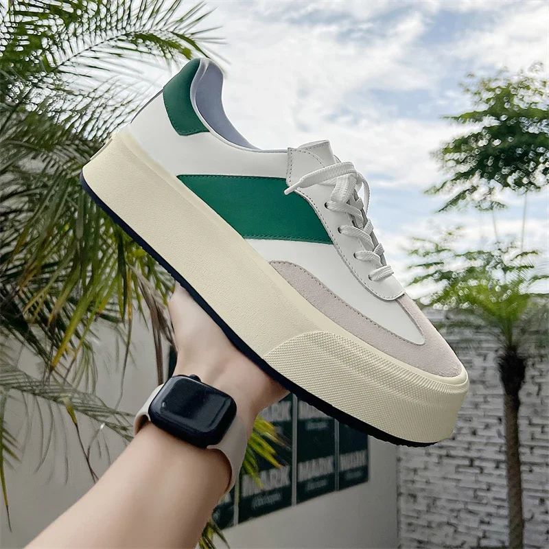 Кроссовки мужские из натуральной кожи Повседневные Легкие Уличная обувь под