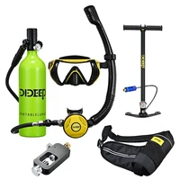 dideep x4000plus mini 1l scuba diving cylinder respirator includes harness face mirror pump adapter new