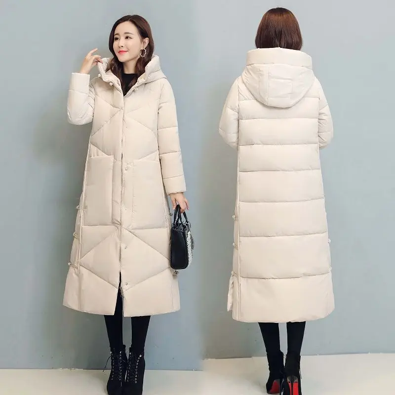 Vintage Winter Women's Cold Coat Parkas Super Hot Coats Hooded Long Cotton Padded Jacket Jackets Womens Winter Coat