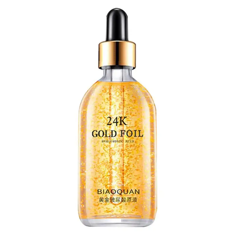 

24K Gold Hyaluronic Acid Face Serum Replenishment Moisturize Shrink Pore Brighten Skin Care Firming Facial Essence