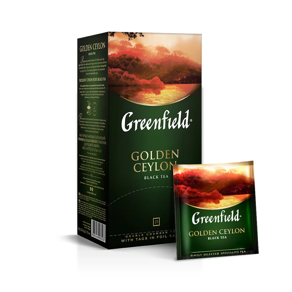 Чай черный Greenfield Golden Ceylon в пакетиках 25 шт | Продукты