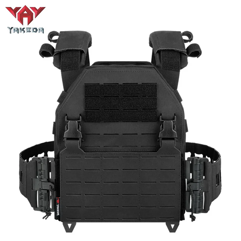 Фото YAKEDA 500D нейлоновый тактический тренировочный жилет Molle с регулируемыми ремнями системы PALS, быстросъемная пряжка для охоты №3