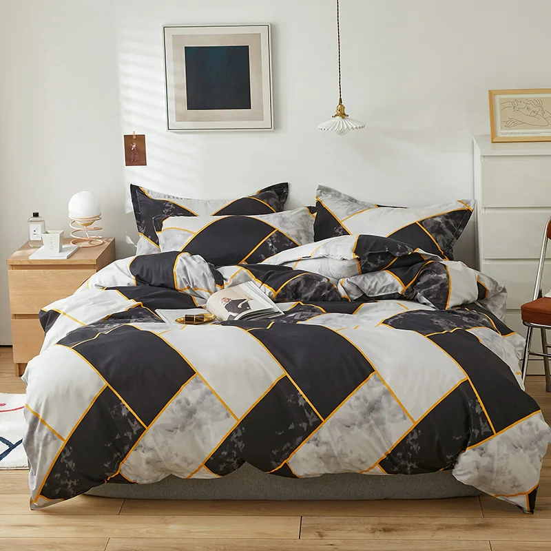 

Yaapeet Cartoon Bedding Set Luxury Soft Queen Size Comforter Sets of Fitted Sheets Set of Bed Linen 220 240 Nordic Bed Cover