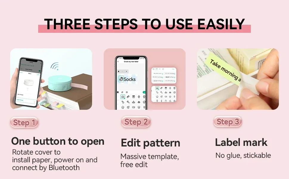 PeriPage L1 Портативный беспроводной Bluetooth термопринтер этикеток Принтер BT для