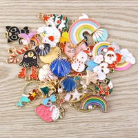 random mix 10 500 styles alloy enamel charms for jewelry making cute animals fruits christmas pendants for earrings necklaces