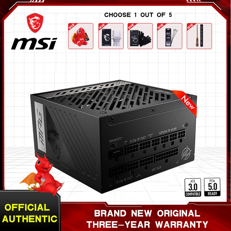 

MSI MPG A850G PCIE5 PC Power Supplies