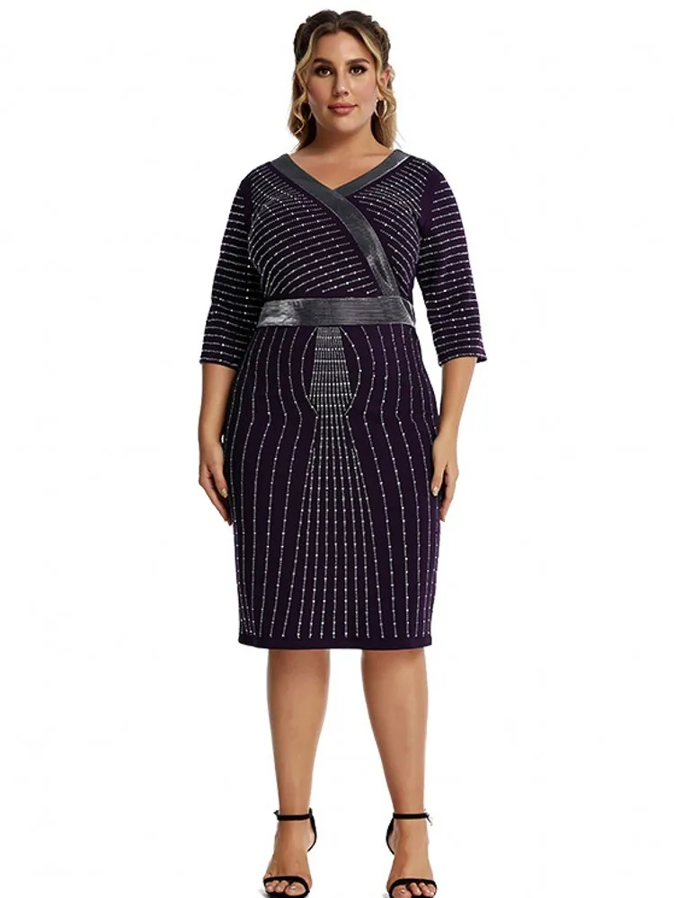 

3XL 4XL Plus Size Dresses For Women Clothes Christmas Robes Autumn New Solid Casual Streetwear African Pencil Dress Vestidos