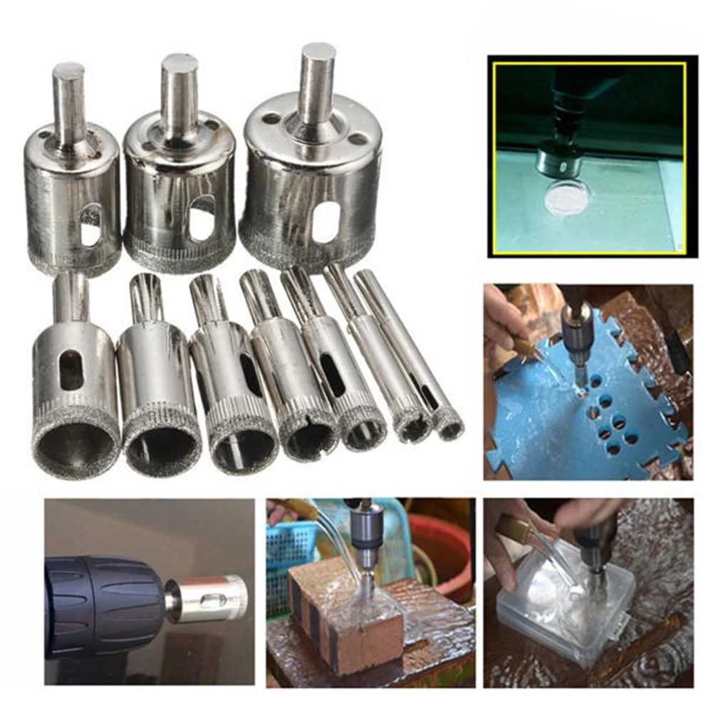 

Diamond Coated Drill Bit 3-60mm for Tile Marble Glass Ceramic Hole Saw Drill Diamond Core Bit Hollow Core Opener