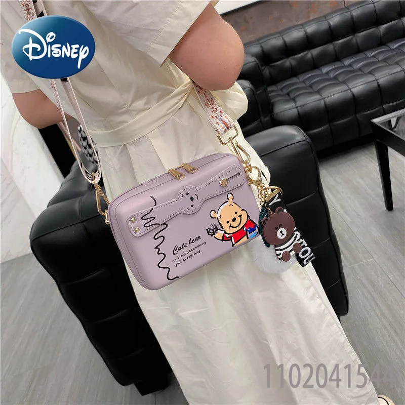 Disney Crossbody Winnie The Pooh Box PU Material High Quality Durable Fashion Cartoon Cute Popular Print Girls Handbag for Girls