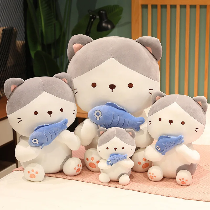 

25/35/45cm Cat Plush Dolls Baby Cute Animal Cotton Stuffed Doll Home Soft Toys Sleeping Mate Stuffed Kawaii Valentine's Day Gift