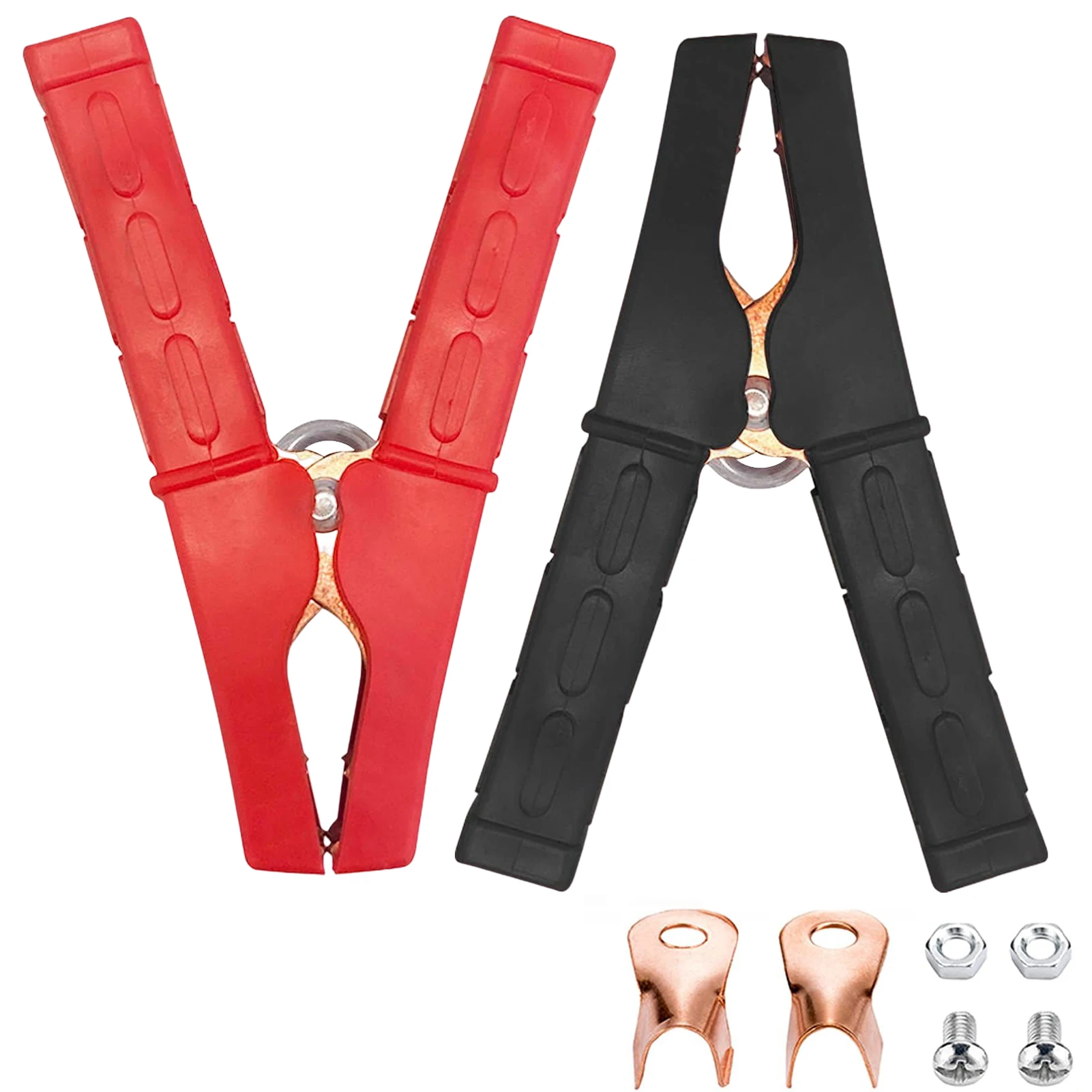 

Зажимы типа «крокодил» для автомобильного зарядного устройства из чистой меди, 2 шт.