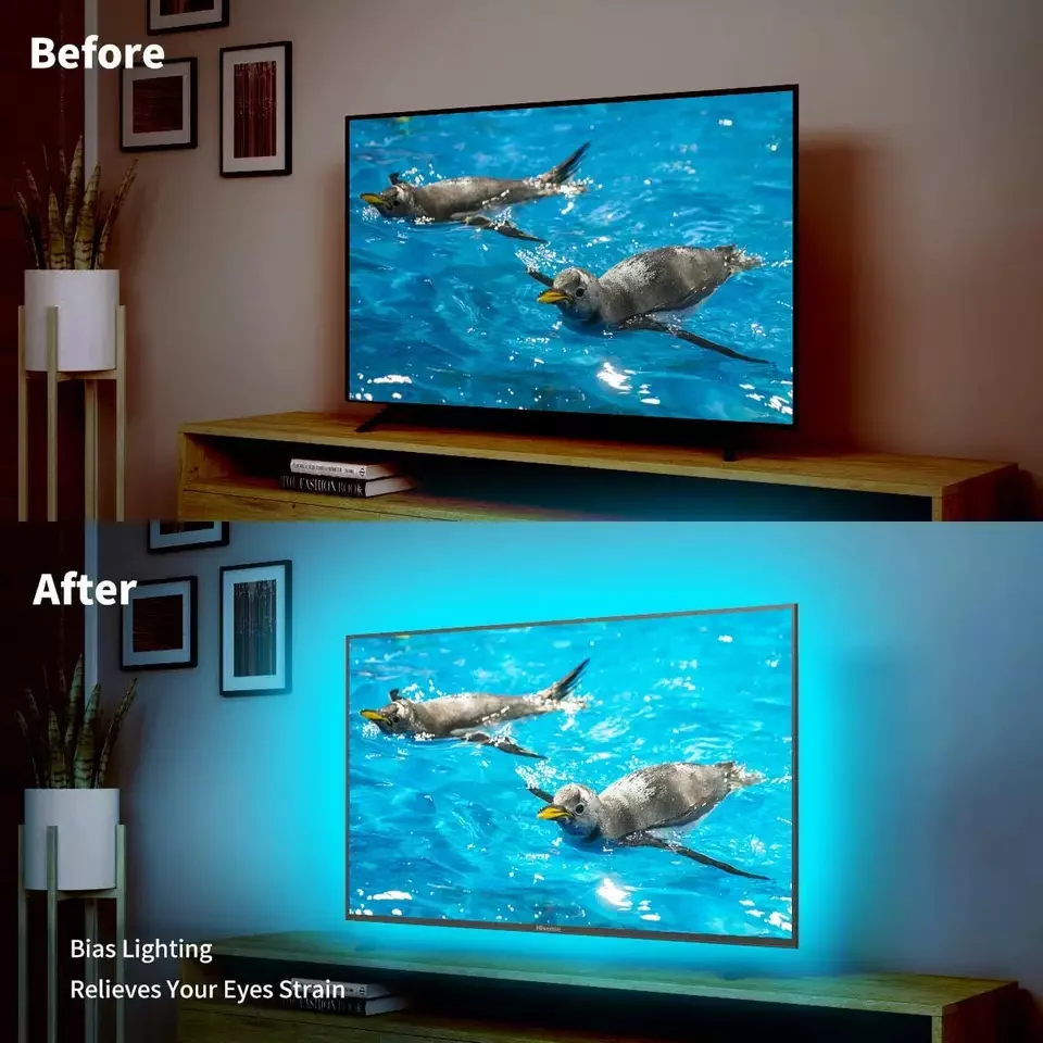 USB TV Strip светильник Smart RGB светодиодный SMD5050 30 светодиодов/м