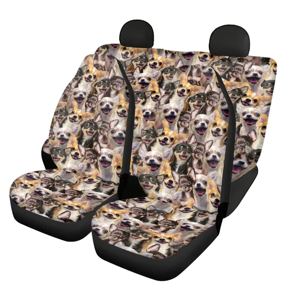 Чехлы на автомобильные сиденья полный комплект женские чехлы Chihuahua с 3D-печатью