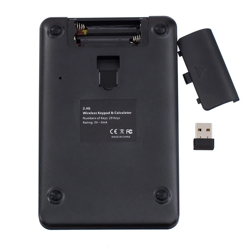 Беспроводная клавиатура 2,4G Mini 2-в-1 с USB-подключением и цифровым дисплеем-калькулятором для офиса - A49I (art.: 3920dc7888a4e) - 3920dc7888a4e