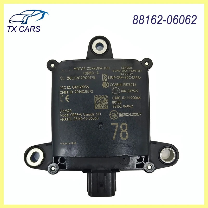 88162-06062(78) Модуль датчика слепых зон Датчик расстояния Монитор для Toyota 2019-2021 Lexus ES300H