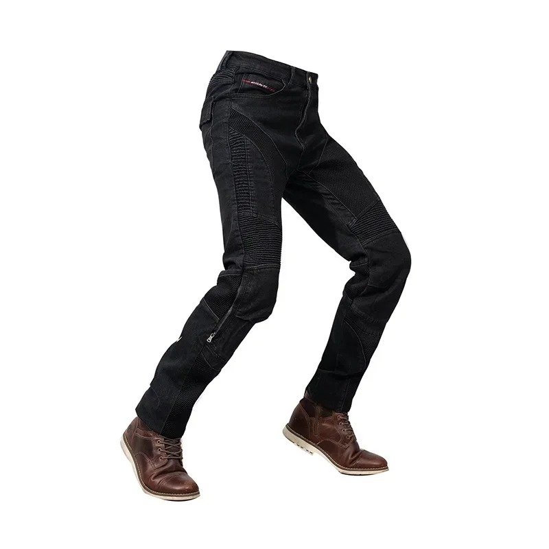 Весенне-летние дышащие мотоциклетные штаны HZYEYO для езды на мотоцикле джинсы с