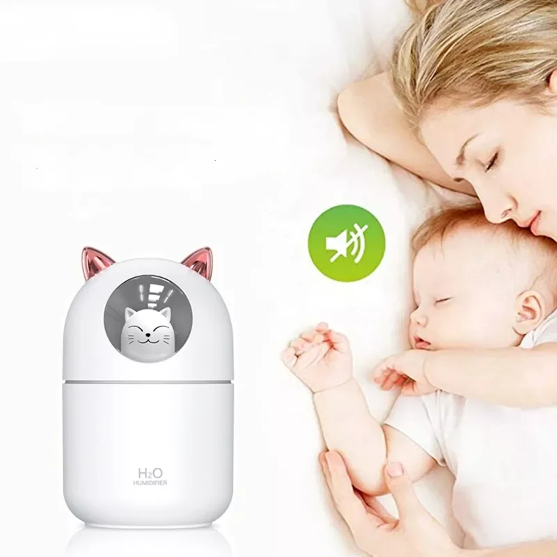 Air Humidifier Cute Essential Oil Aroma Diffuser For Home Car Office USB rechargeable Ultra-Silent Mist Maker Air Purifier