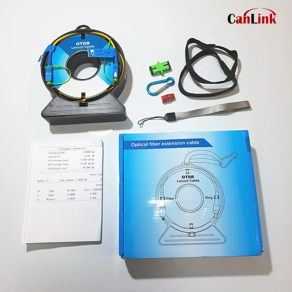 LC SC OTDR Dead Zone Eliminator Fiber Rings Reel Fibre Coil 500M Fiber Optic OTDR Launch Cable Box 1310 1550nm Single Mode