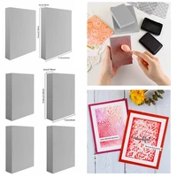 reusable stamping foam clear acrylic stamp block to create reverse stamped backgrounds embossing paper card craft scrapbooking
