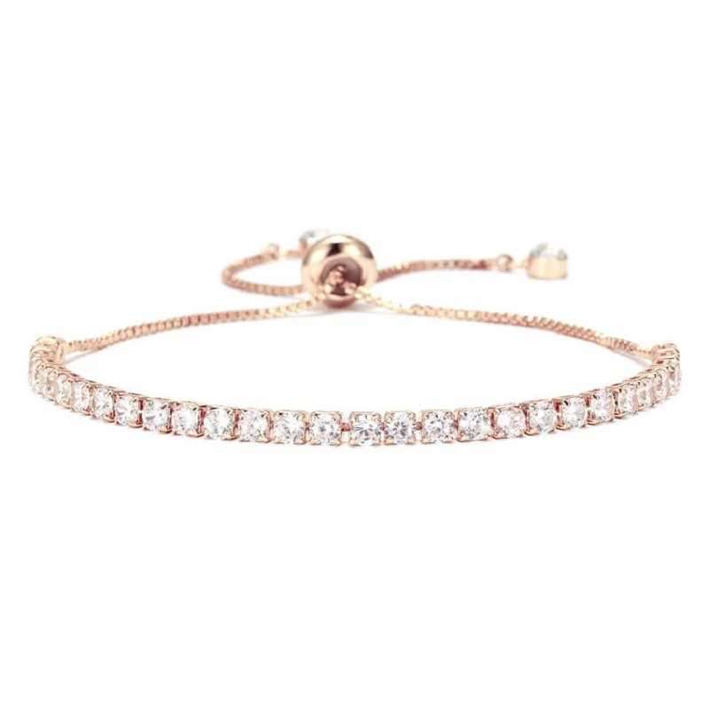 

Tennis Bracelet For Women Crystal Zircon Jewelry Adjustable Box Chain Bracelet Fashion Charm Girls Gift Dropshipping
