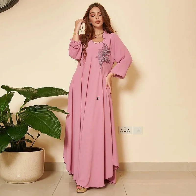 Robe Musulmane Longue Abaya Dubai Turkey Muslim Long Sleeve Dress 2022 Ramadan Evening Gowns Islamic Clothing Kimono Femme