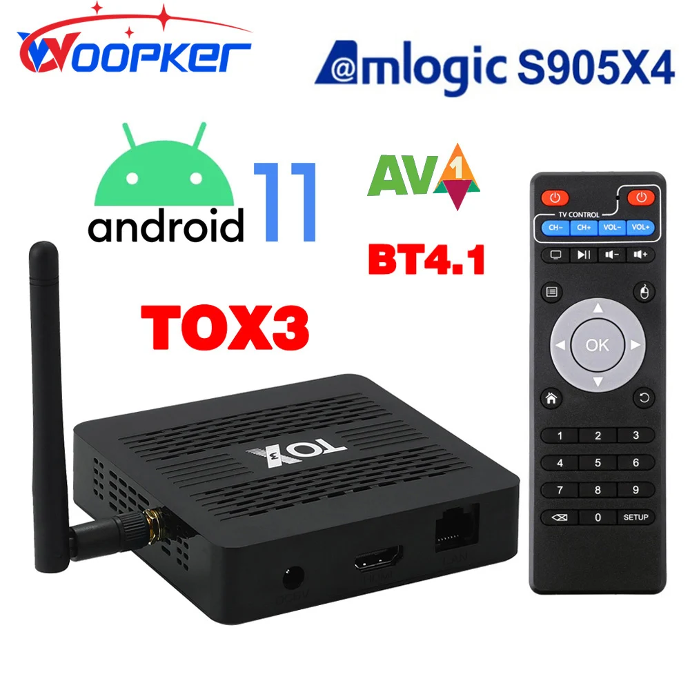Android 11.0 Smart Set Tops Amlogic S905x4 Wifi Bt4.1 1000m 