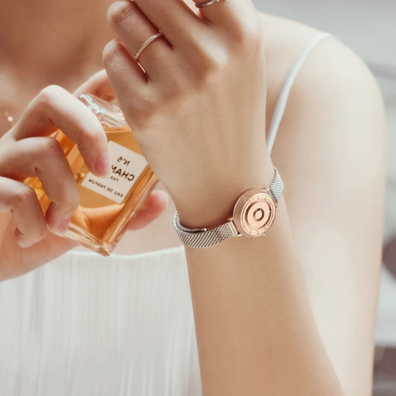 Женские магнитные часы EUTOUR женские минималистичные сетчатый Браслет из