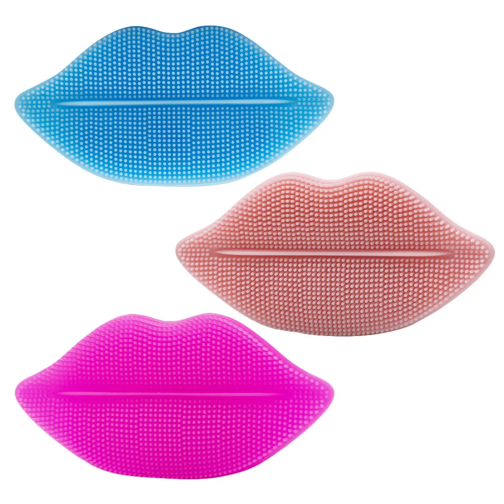 

3 Pcs Face Brush Bath Cleaning Female Facial Silicone Facial Cleansing Brush Silica Gel Cleaner Exfoliator Miss Cleanser