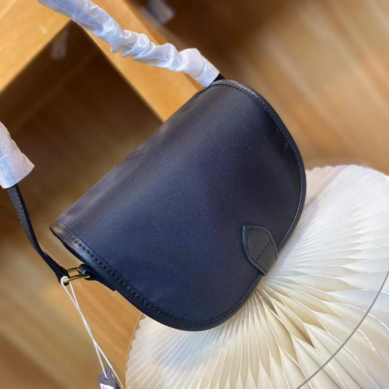 

Luxury Fashion Oxford Saddle Bag Colorblock Half Circle Women's Bag Triumph Print Ladies Flap Bag purses and handbags