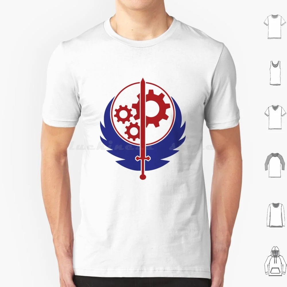 Red White And Blue Brotherhood Of Steel T Shirt 6xl Cotton Cool Tee Patriotic Bos 4