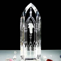 22cm large best gift catholic christianity religious jesus christ advent rush 3d crystal image statue