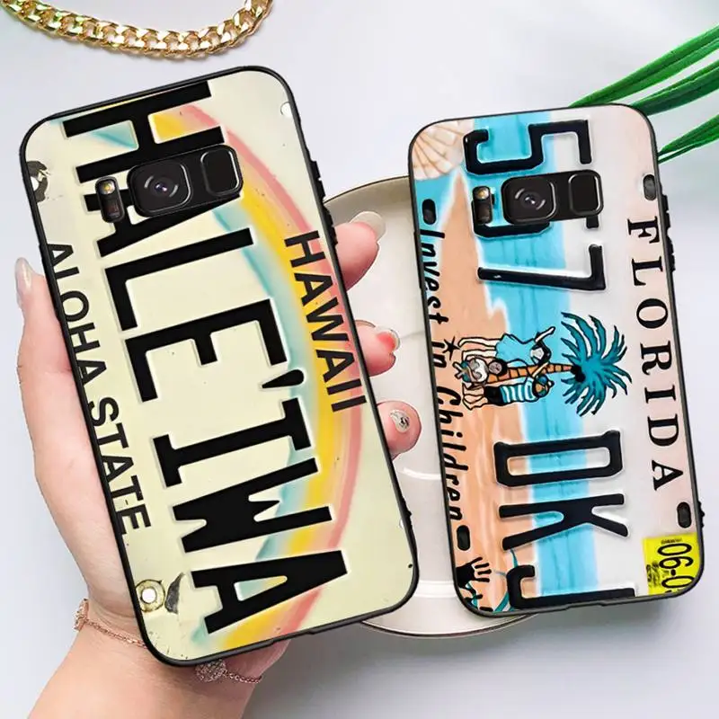 

Retro Funny License Plate Number Car Phone Case for Samsung Note 5 7 8 9 10 20 pro plus lite ultra A21 12 72