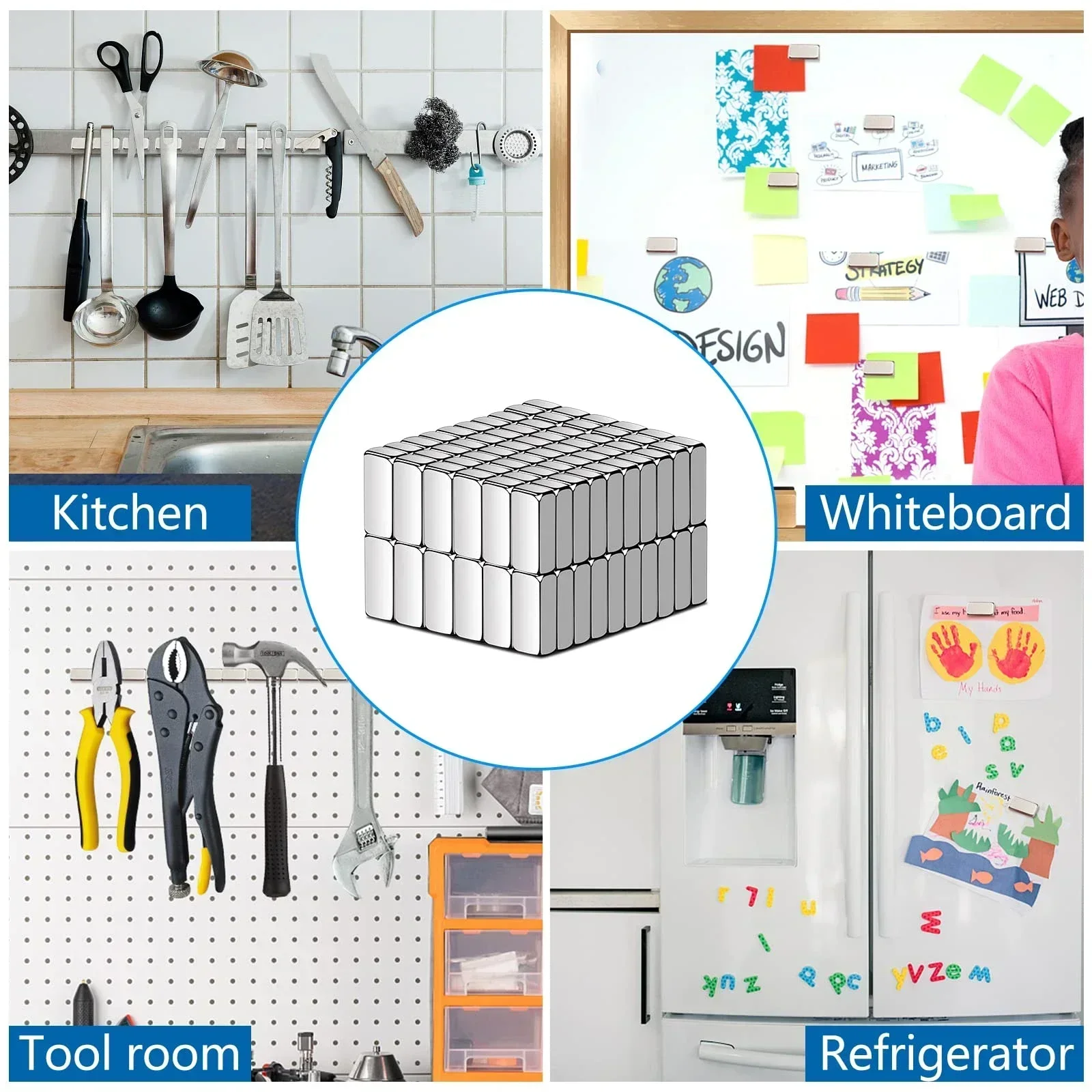 N52 16x12x4 стандартного размера сверхмощный генератор магнитов квадратный