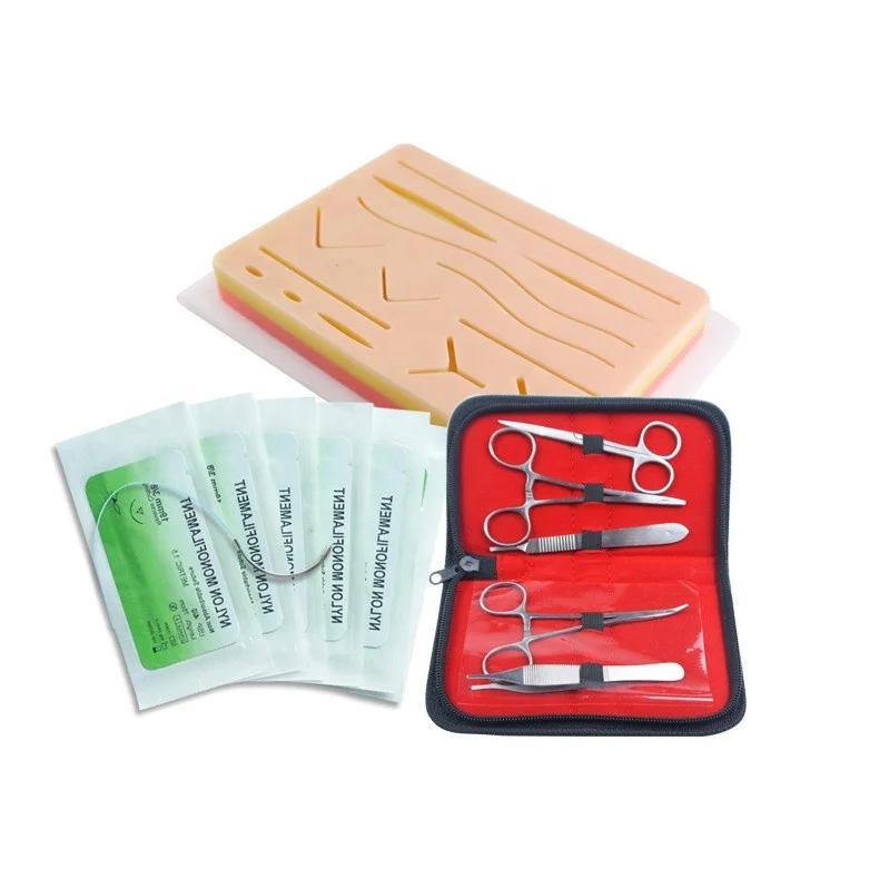 

Medical Student Training Skin Suture Pad Surgical Practice Suture with Wound High Quality Suture Pad Kit