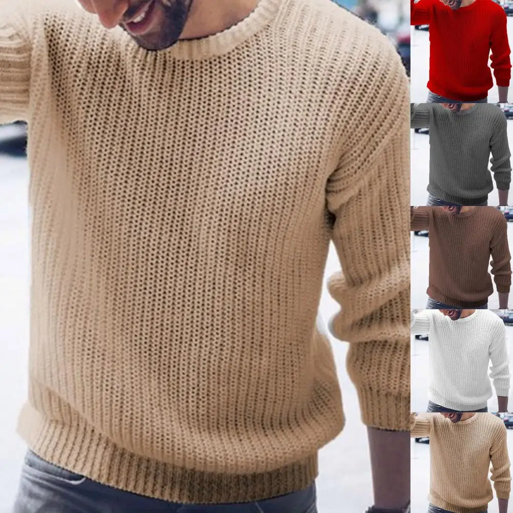 

Great Sweater Thick Knitted Casual Long Sleeve Knitted Autumn Sweater